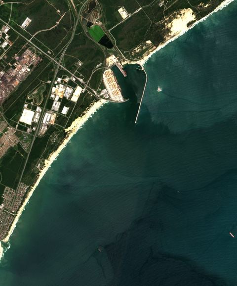 Sentinel-2 crop of Algoa Bay STS area at 33.83°S 25.68°E, captured 20 Oct 2026